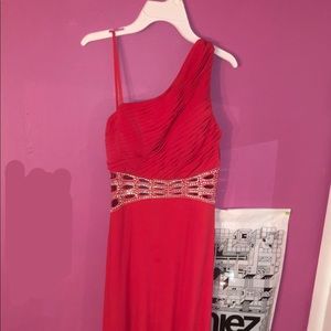 Dark peach long dress